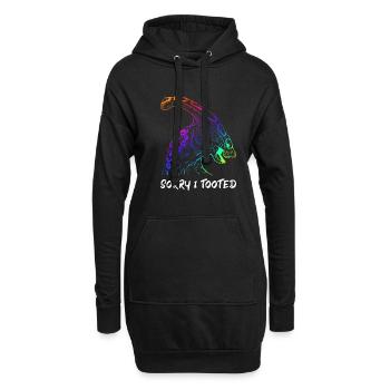 Dinosaurier Parasaurolophus Dino Geschenk - Hoodie-Kleid - Schwarz - Vorne