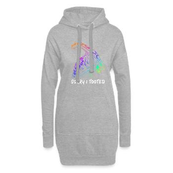 Dinosaure Parasaurolophus Dino Cadeau - Sweat-shirt à capuche long Femme - gris chiné - Devant