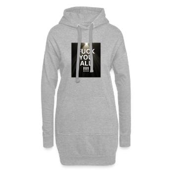 Allez vous faire foutre tous - Sweat-shirt à capuche long Femme - gris chiné - Devant