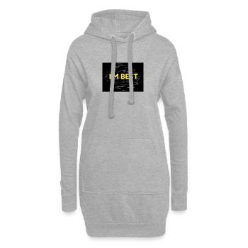 JE SUIS LE MEILLEUR - Sweat-shirt à capuche long Femme - gris chiné - Devant