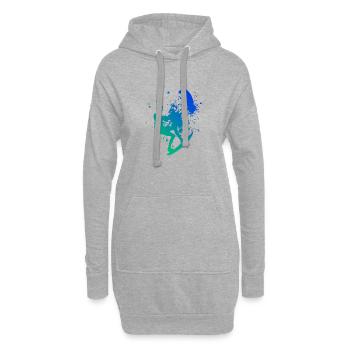 Kitesurf Kitesurfer Kite Kitesurf Kite - Sweat-shirt à capuche long Femme - gris chiné - Devant