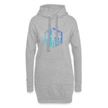 Escalade Femmes Hommes Escalade de bloc - Sweat-shirt à capuche long Femme - gris chiné - Devant