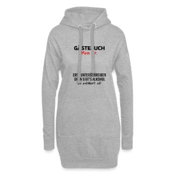 Gästebuch 24. Geburtstag Gästeliste 24 Jahre Shirt - Hoodie-Kleid - Grau meliert - Vorne