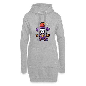Halloween Clown Comique Bébé - Sweat-shirt à capuche long Femme - gris chiné - Devant