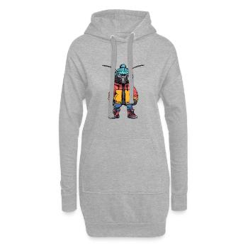 Ameise Lustig Winter - Hoodie-Kleid - Grau meliert - Vorne