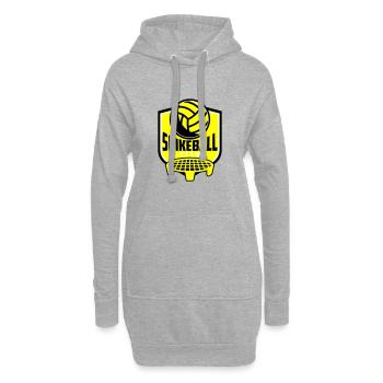 Farben änderbar | Roundnet Spikeball Team Fun - Hoodie-Kleid - Grau meliert - Vorne