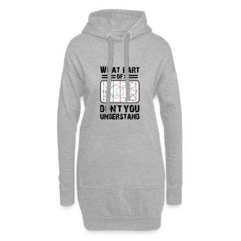 What part of ice hockey don´t you understand? - Hoodie-Kleid - Grau meliert - Vorne