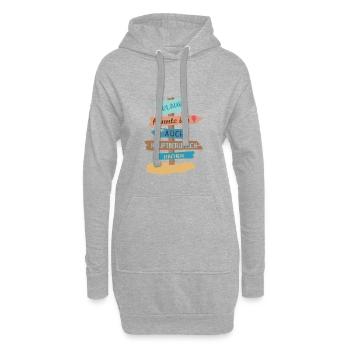 Urlaub - Hoodie-Kleid - Grau meliert - Vorne