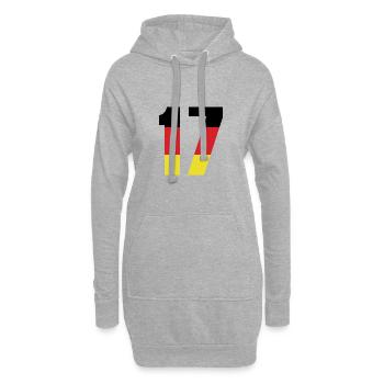 17 Numéro Allemagne Maillot - Sweat-shirt à capuche long Femme - gris chiné - Devant