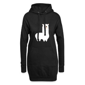Alpaca Alpaka - Hoodie-Kleid - Schwarz - Vorne