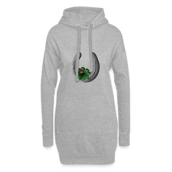 Fer à cheval - Sweat-shirt à capuche long Femme - gris chiné - Devant