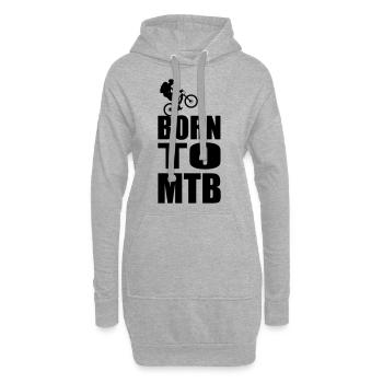 Born to MTB - Hoodie-Kleid - Grau meliert - Vorne