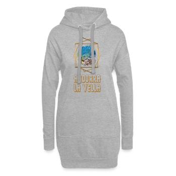 Andorra La Vella Stadt Skyline Heimat Liebe Berge - Hoodie-Kleid - Grau meliert - Vorne