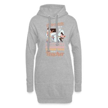 Qui veut être une princesse quand vous pouvez être un enseignant - Sweat-shirt à capuche long Femme - gris chiné - Devant