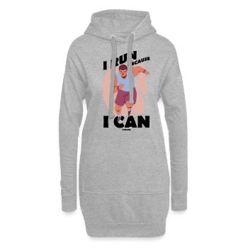 Running Jogging Sport Race Training Gift - Sweat-shirt à capuche long Femme - gris chiné - Devant