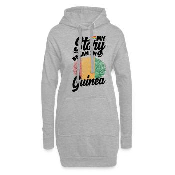 Guinea Guinea Guinea Flagge Meine Geschichte begann in - Hoodie-Kleid - Grau meliert - Vorne