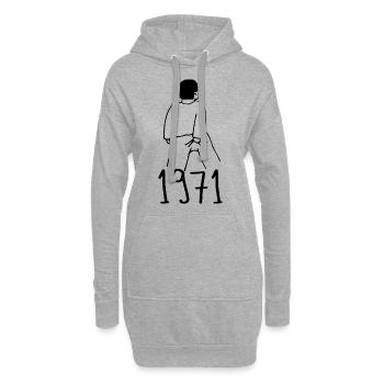 1971 Geburtstag 1971 - Hoodie-Kleid - Grau meliert - Vorne