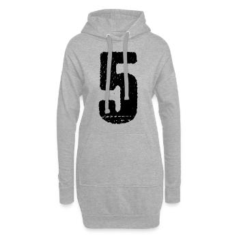 5 Number jersey - Hoodie Dress - heather grey - Front