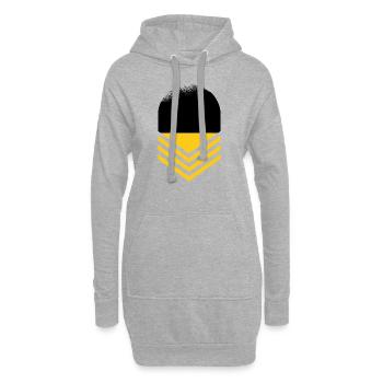 Baden Württemberg Flagge Heimat Stuttgart - Hoodie-Kleid - Grau meliert - Vorne