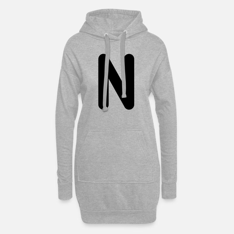 n - Hoodie-Kleid - Grau meliert