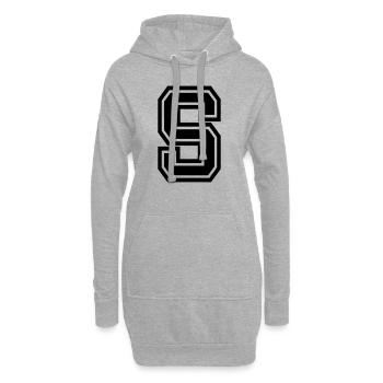 S - Hoodie-Kleid - Grau meliert - Vorne