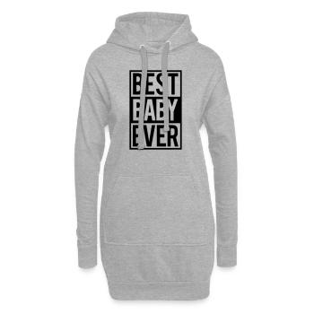 best baby ever - Hoodie-Kleid - Grau meliert - Vorne