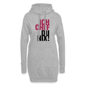 Ich Chef Du nix! Like a Boss Vorgesetzter Leitwolf - Hoodie-Kleid - Grau meliert - Vorne