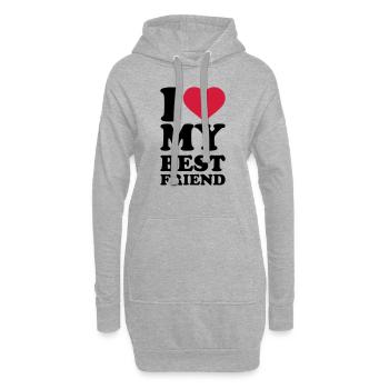 Best friend - Hoodie-Kleid - Grau meliert - Vorne
