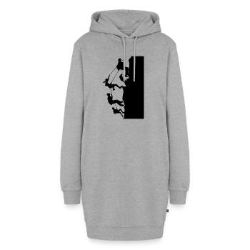 Climbing - Hoodie-Kleid - Grau meliert - Vorne