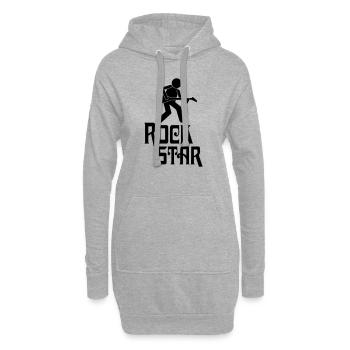 Rock Star - Hoodie-Kleid - Grau meliert - Vorne