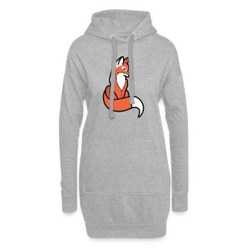 Fuchs - Hoodie-Kleid - Grau meliert - Vorne
