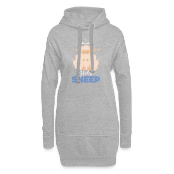 Holy Sheep! Süßes Schaf! - Hoodie-Kleid - Grau meliert - Vorne