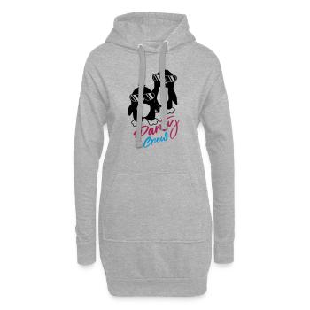Pinguin Freunde Party Crew - Hoodie-Kleid - Grau meliert - Vorne