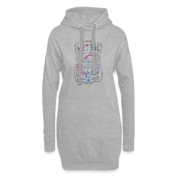 1970 vintage rétro années 50 né anniversaire - Sweat-shirt à capuche long Femme - gris chiné - Devant