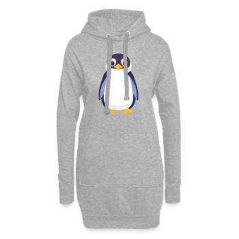 Pingouin - Sweat-shirt à capuche long Femme - gris chiné - Devant
