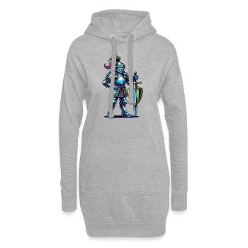 ritter comic - Hoodie-Kleid - Grau meliert - Vorne