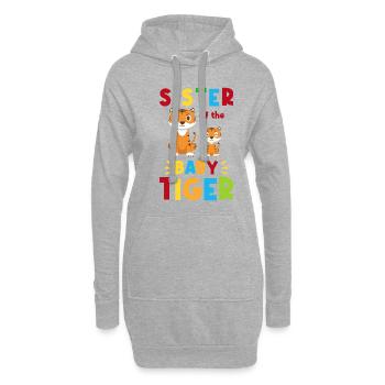 Sœur aînée Naissance Petite Sœur - Sweat-shirt à capuche long Femme - gris chiné - Devant