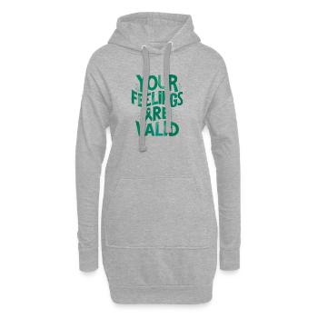 Vos sentiments sont des questions de santé mentale valables - Sweat-shirt à capuche long Femme - gris chiné - Devant