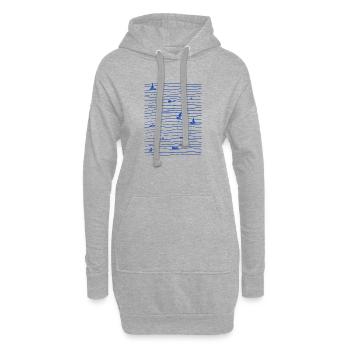 Mer et bateaux - Sweat-shirt à capuche long Femme - gris chiné - Devant