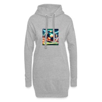 Fußball - Die Zukunft vereinen - Hoodie-Kleid - Grau meliert - Vorne