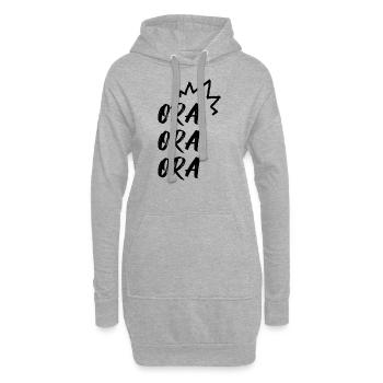 ORA ORA Anime Manga Kanji Japanisch - Hoodie-Kleid - Grau meliert - Vorne