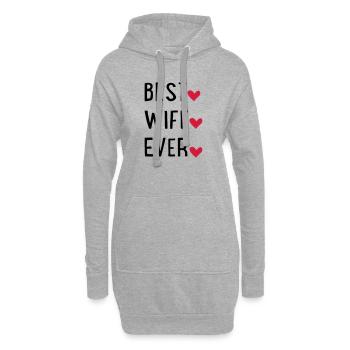 Ehefrau - Hoodie-Kleid - Grau meliert - Vorne