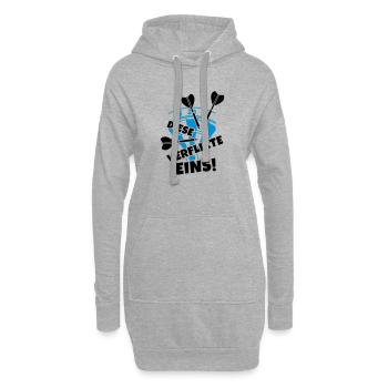 humor dart dartscheibe - Hoodie-Kleid - Grau meliert - Vorne