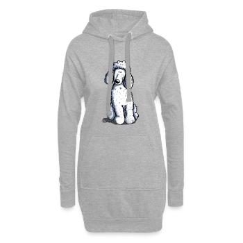 Kleiner Pudel - Hoodie-Kleid - Grau meliert - Vorne