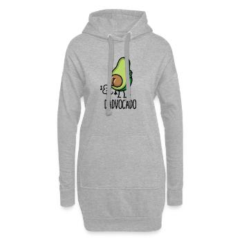 Dadvocado furzen Avocado Papa Furz Vati lustig - Hoodie-Kleid - Grau meliert - Vorne