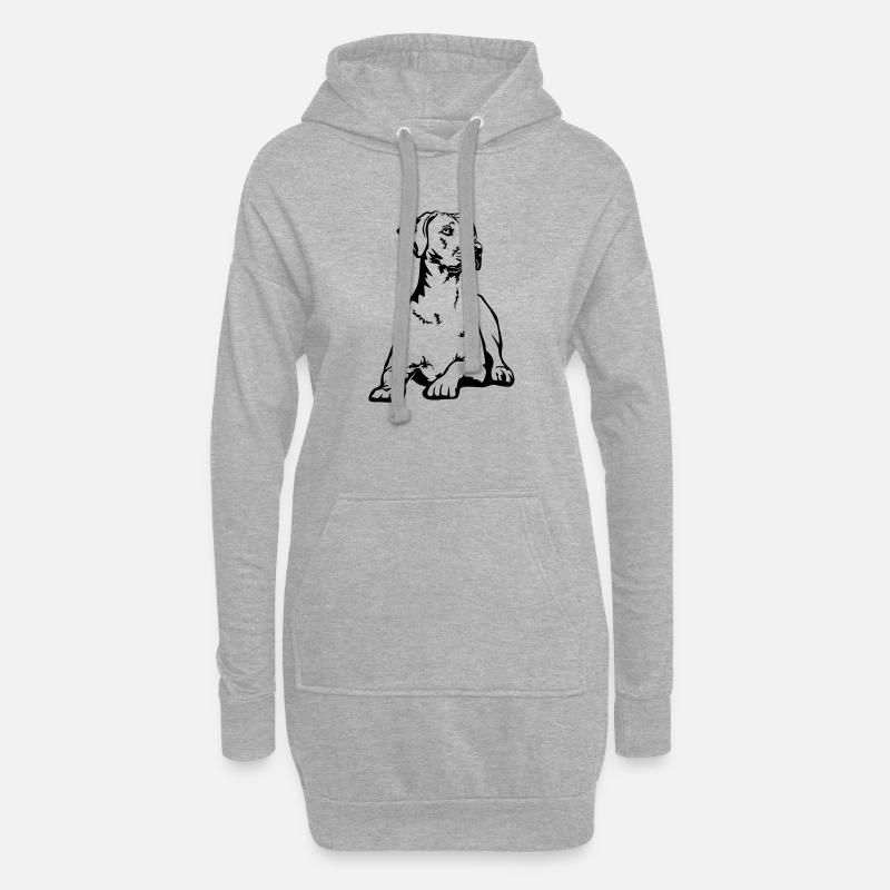 Rhodesian Ridgeback - Hoodie-Kleid - Grau meliert