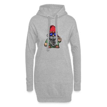 Barbe Barbe Complète Poils Du Visage Barbe Coiffure - Sweat-shirt à capuche long Femme - gris chiné - Devant