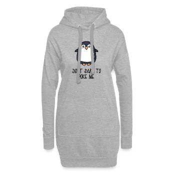 Cool Animal Bird Statement Pingouin Pôle Sud - Sweat-shirt à capuche long Femme - gris chiné - Devant