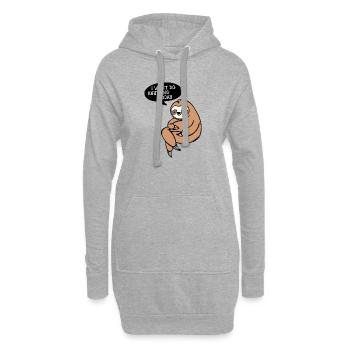 Déclaration sur le sommeil des mammifères paresseux paresseux - Sweat-shirt à capuche long Femme - gris chiné - Devant