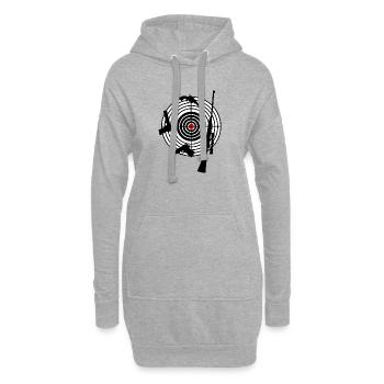 Logo des Schützenvereins - Hoodie-Kleid - Grau meliert - Vorne